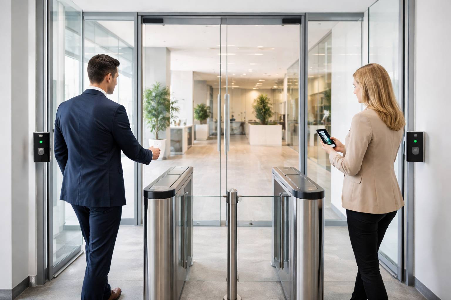 Control de accesos en oficinas: tarjetas RFID, biometría y móvil (pros, contras y costes)