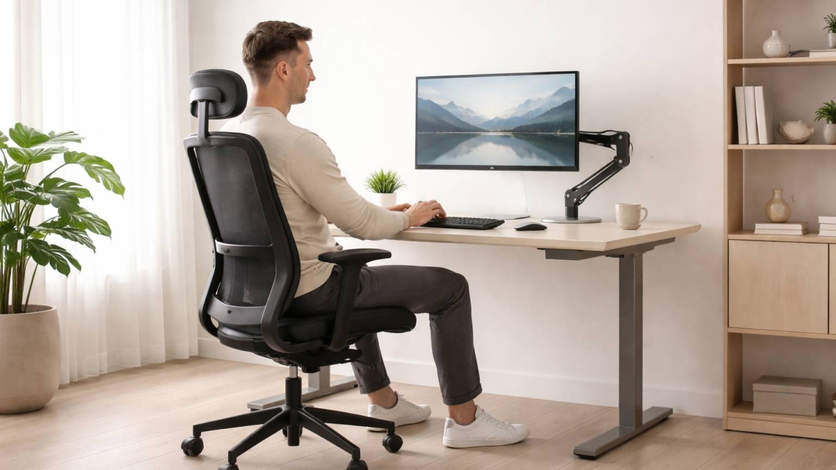 Ergonomía para personas altas: medidas clave para ajustar silla, mesa y monitor sin dolor