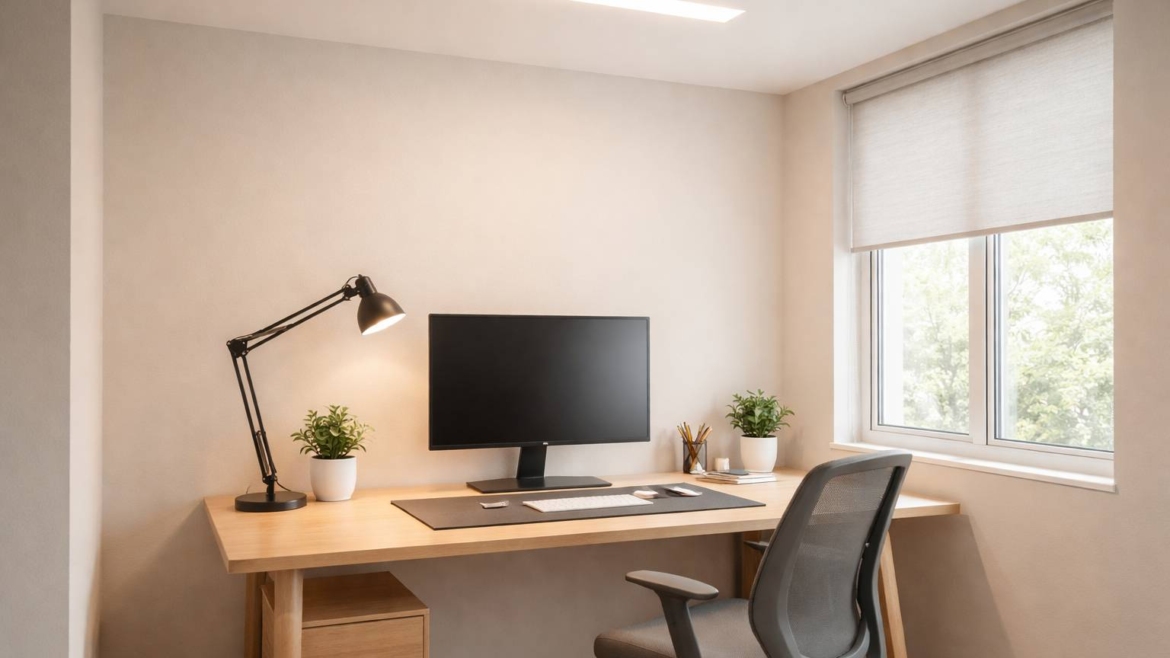 Iluminación de oficina: lux recomendados, temperatura de color y errores que cansan la vista