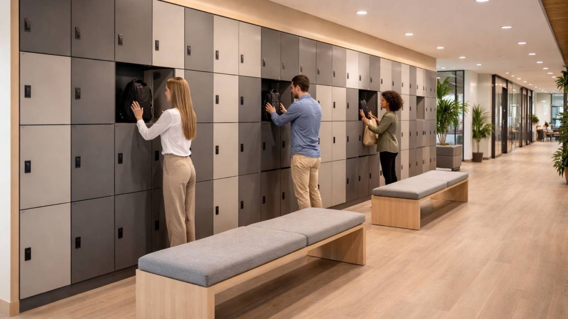 Lockers y taquillas para oficinas flex: cómo dimensionarlos y evitar colas y desorden