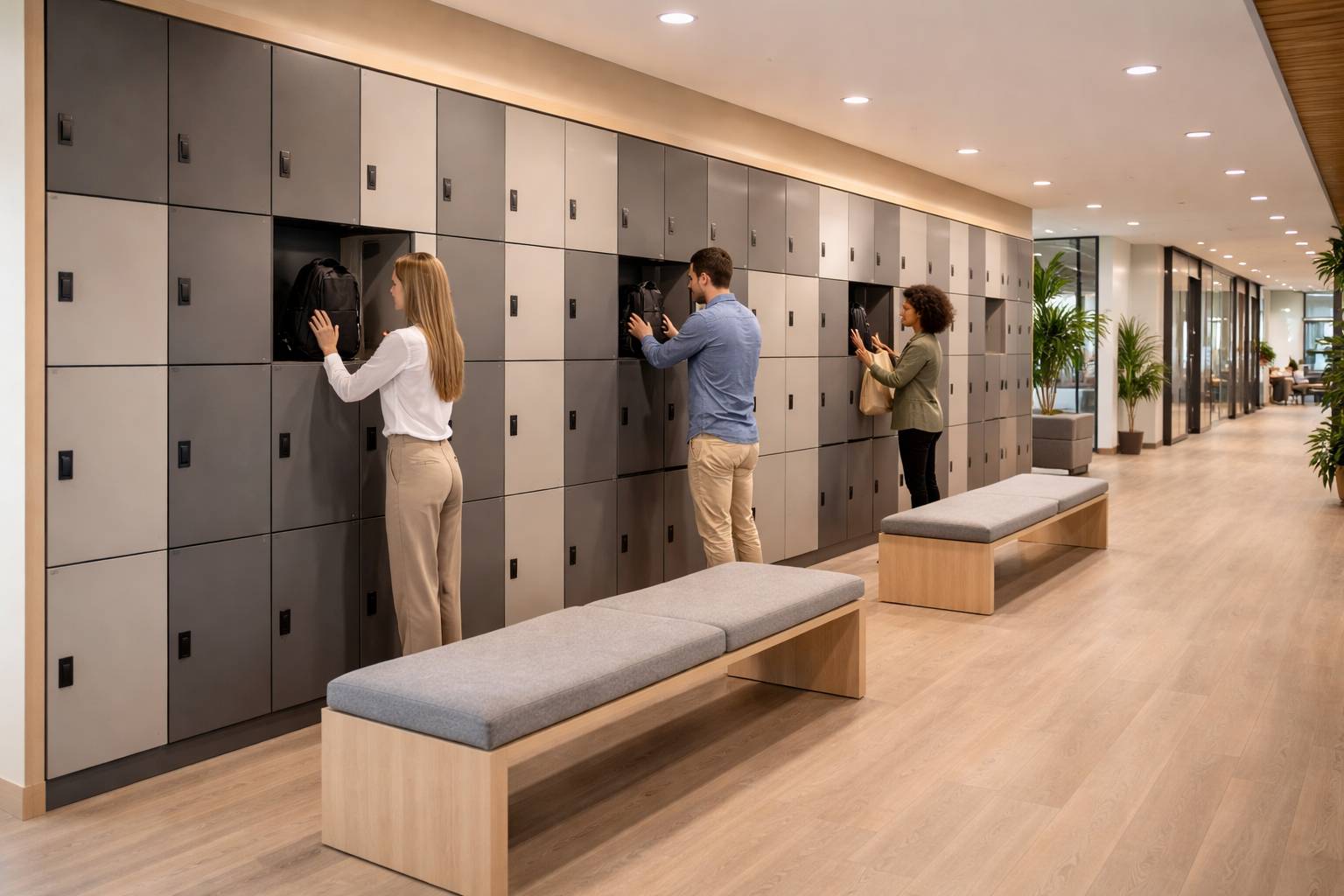 Lockers y taquillas para oficinas flex: cómo dimensionarlos y evitar colas y desorden