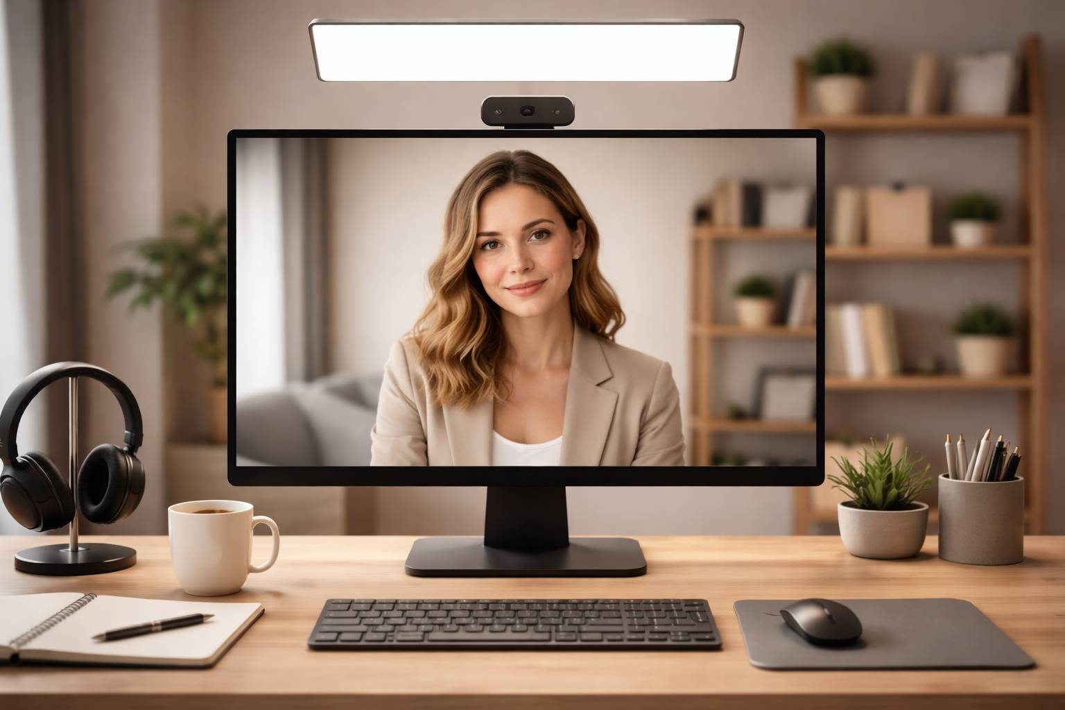 Webcam para videollamadas profesionales: resolución real, enfoque, micrófono y encuadre